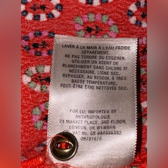 Maeve Anthropologie Women Daisy Floral Midi Shirtdress 12P‎  Cottagecore - Picture 5 of 8